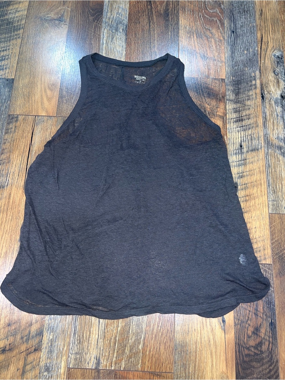 Mossimo Supply Co. Black Mesh High-Neck Tank Top